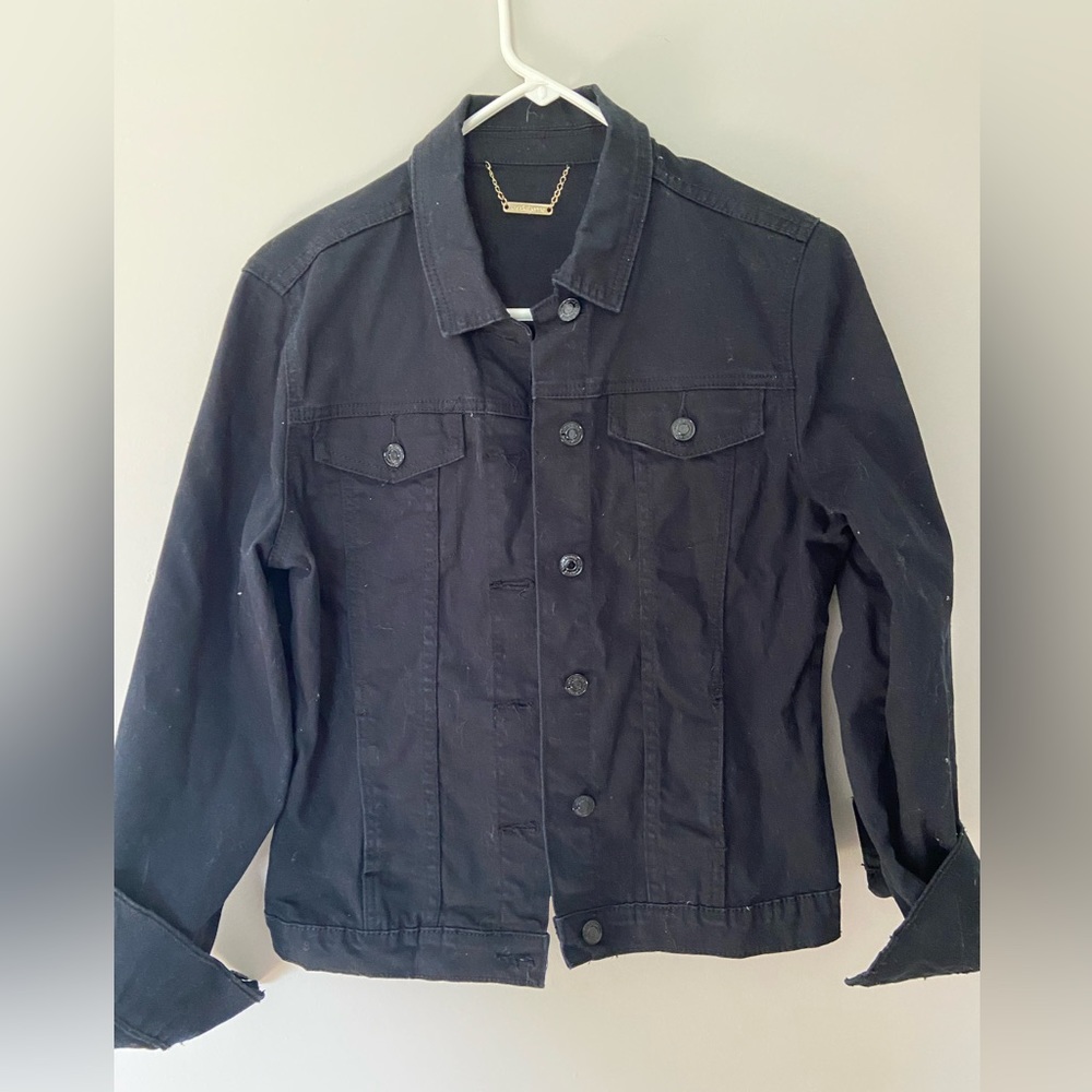 Black denim jacket